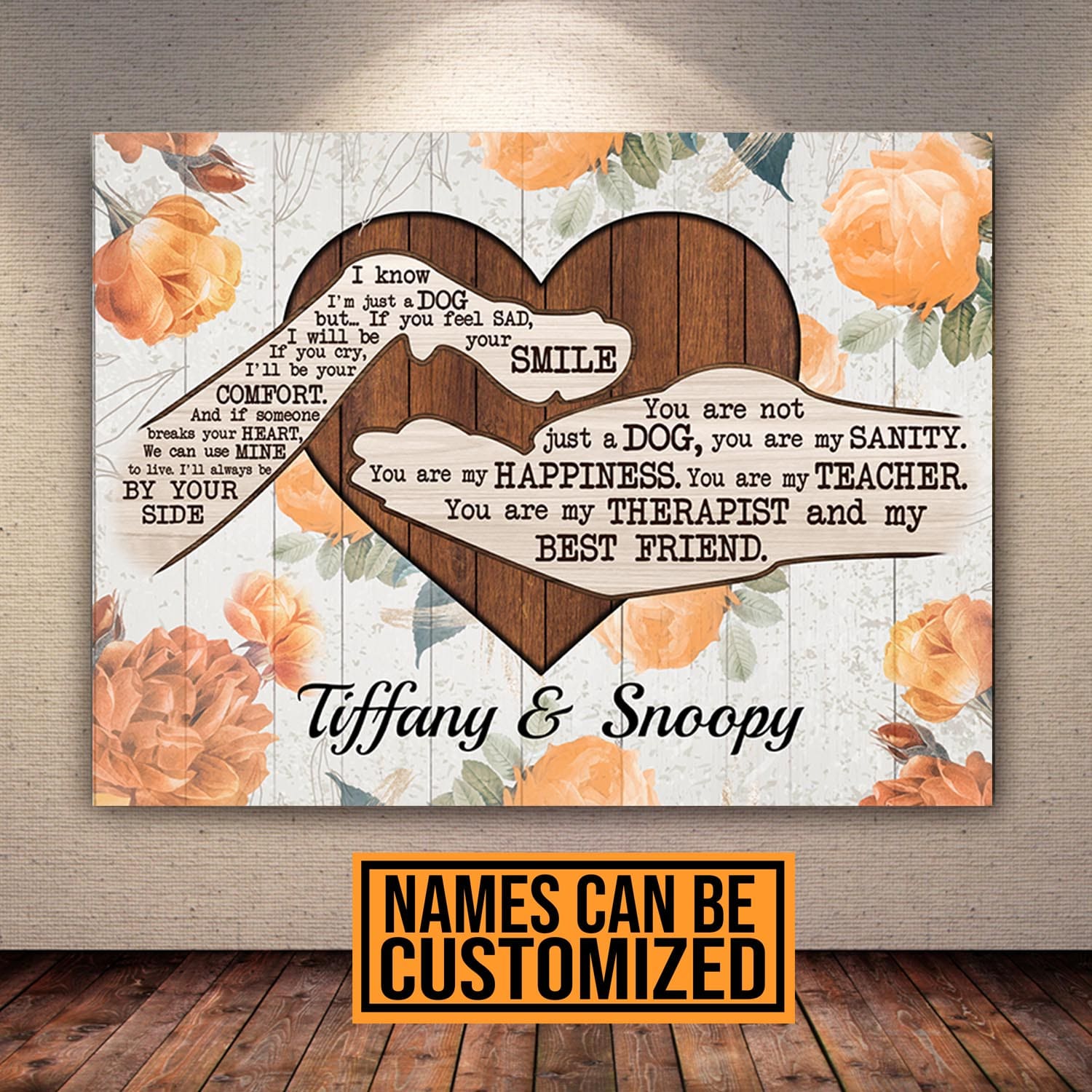 5VT. Dog Paw I'm Just A Dog canvas mk2