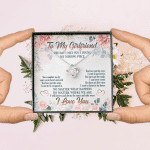 To My Girlfriend From Boyfriend The Day I Met You I Found My Missing Piece Love Knot Necklace Jewelry Gifts