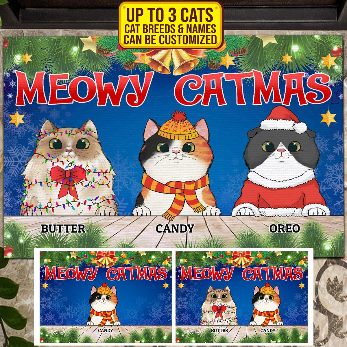 6TM. Meowy Catmas Clipart (Custom 1200 B)