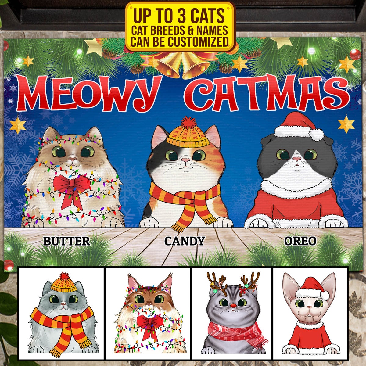 6TM. Meowy Catmas Clipart (Custom 1200 A)