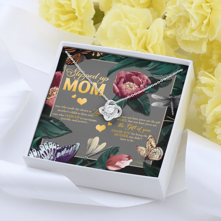Stepped Up Mom One Who Made The Choice Love Another's Child As Their Own Love Knot Necklace