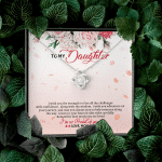 To My Daughter From Mom I Wish You The Strength To Face All The Challenges Love Knot Necklace Jewelry To My Daughter From Mom I Wish You The Strength To Face All The Challenges Love Knot Necklace Jewelry