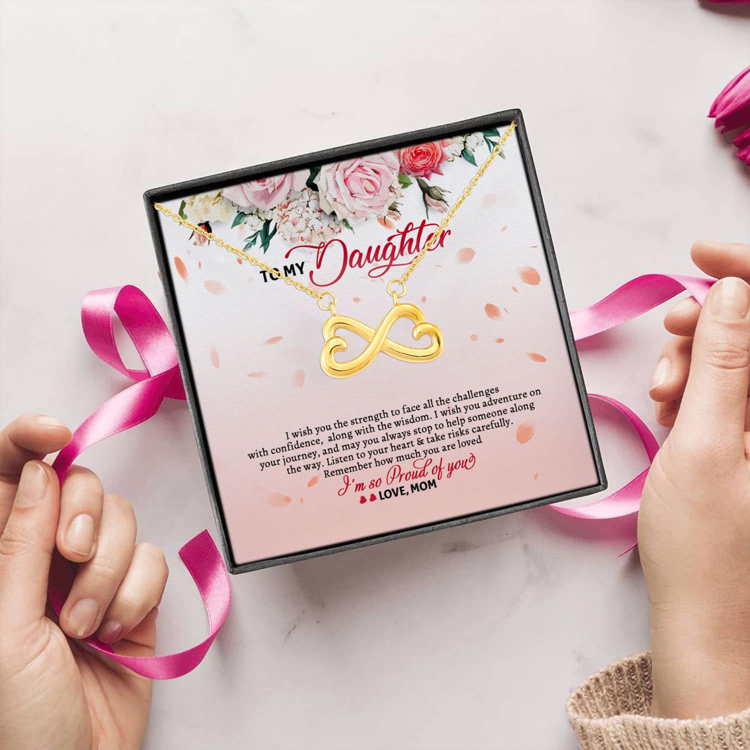 5BN. Proud Of You Infinity Heart Necklace (Gold) 5