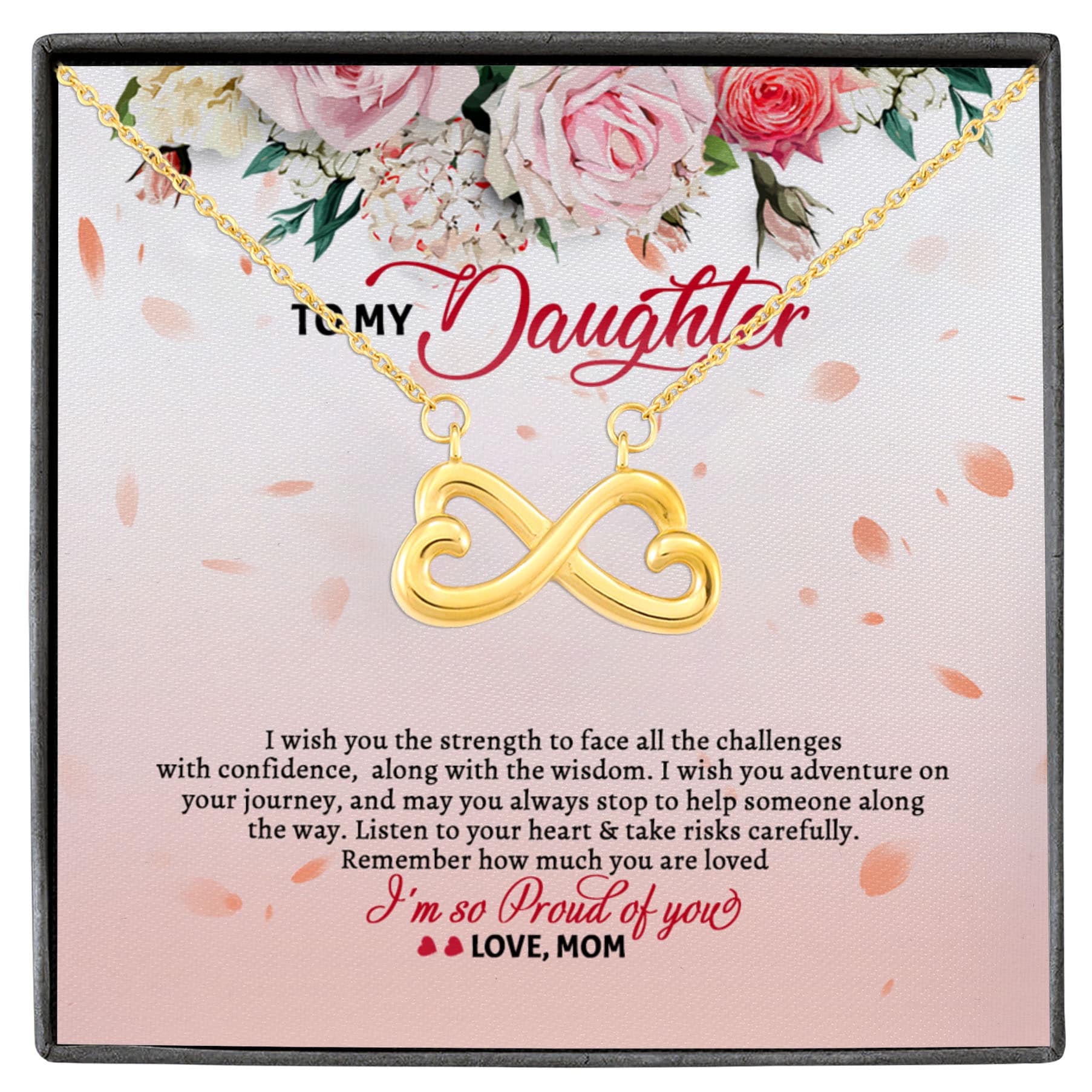 5BN. Proud Of You Infinity Heart Necklace White (Gold)