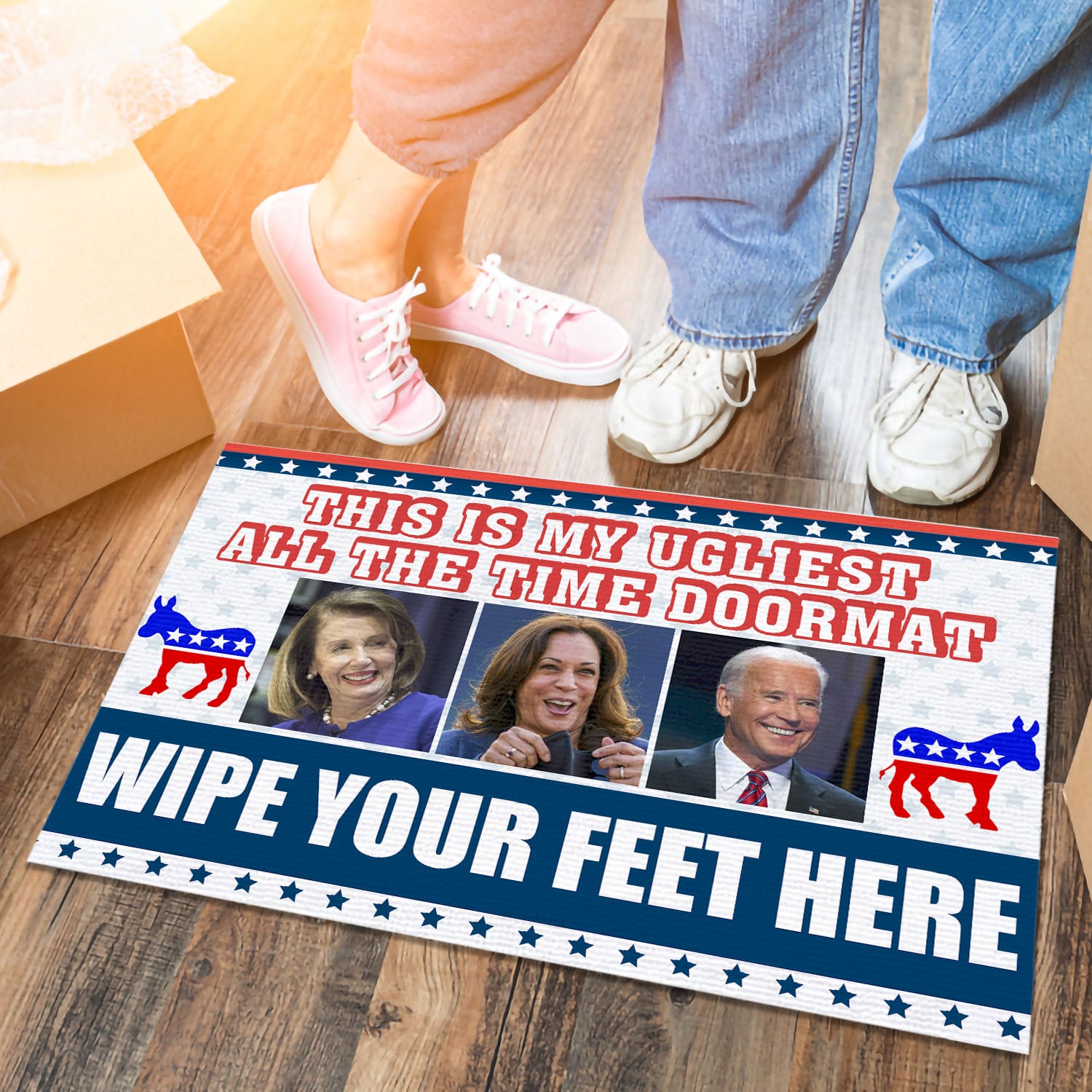4VT. This Is My Ugliest Biden Nancy Doormat Doormat mockup 6