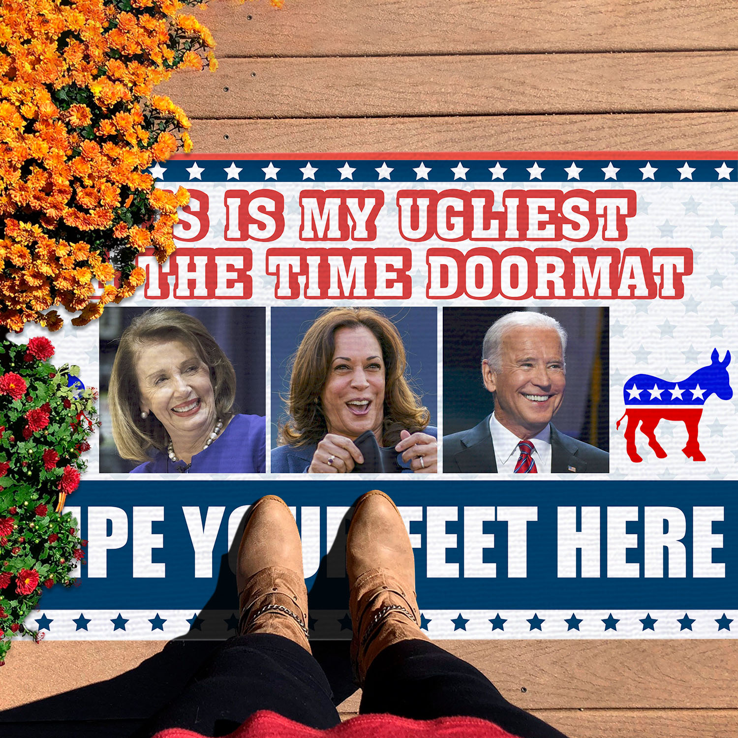 4VT. This Is My Ugliest Biden Nancy Doormat Doormat mockup 7