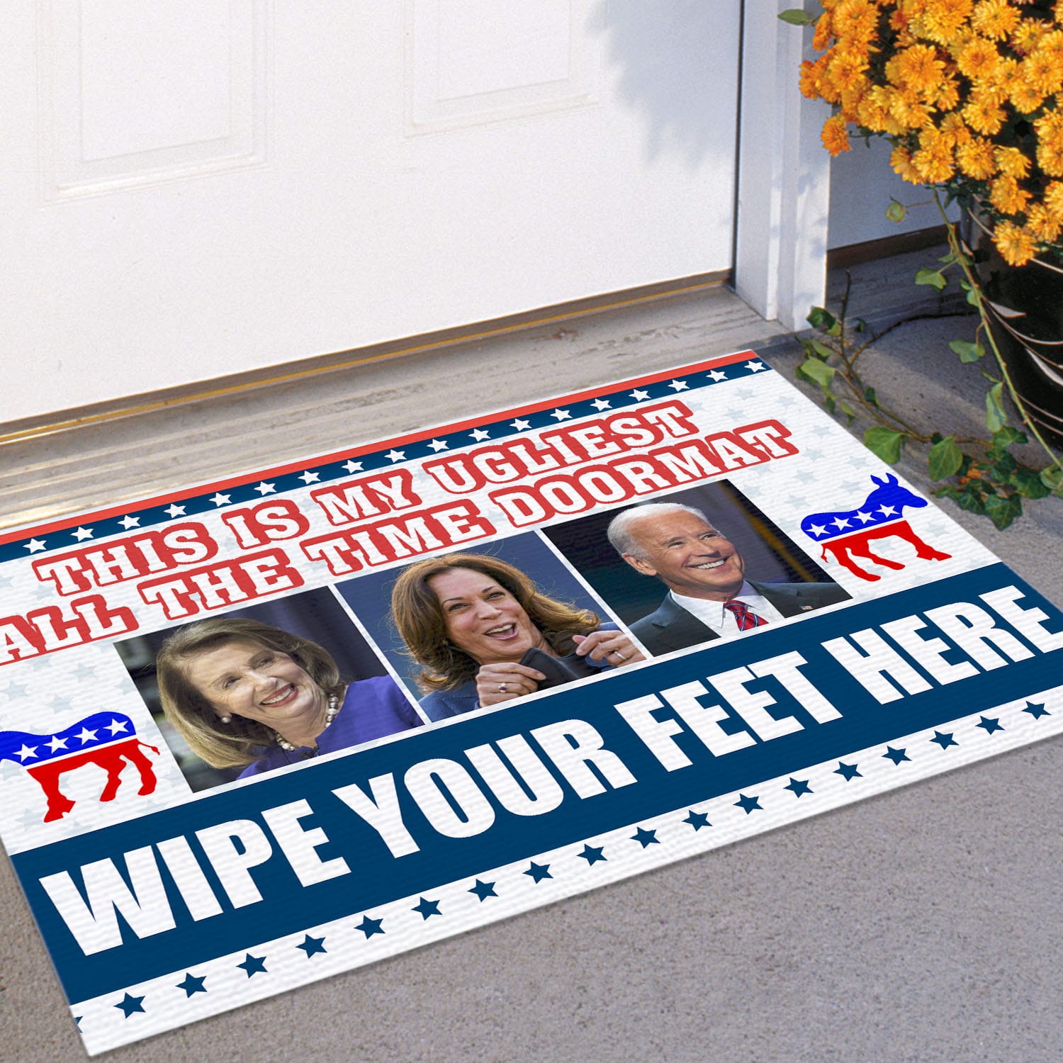 4VT. This Is My Ugliest Biden Nancy Doormat Doormat Mockup 11