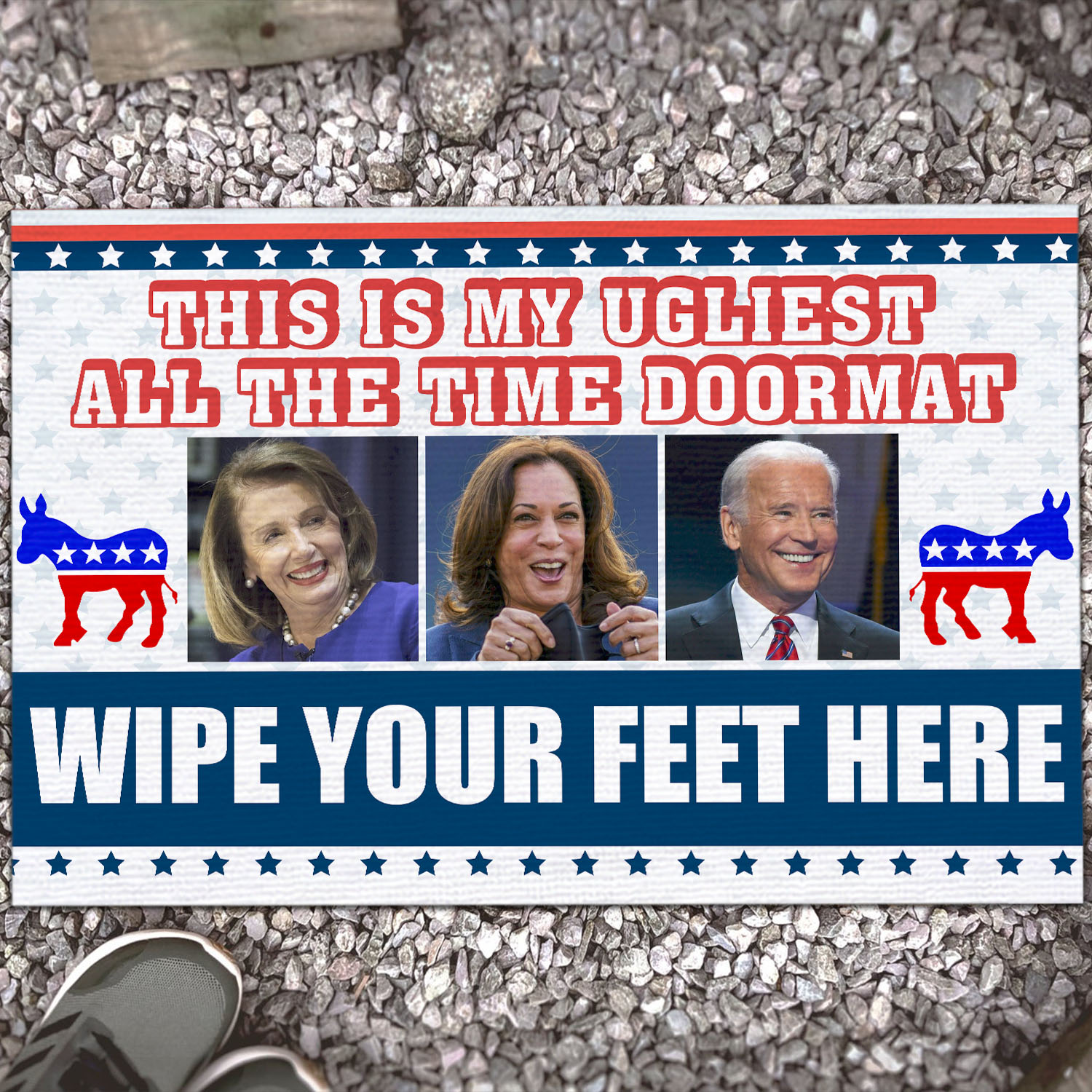 4VT. This Is My Ugliest Biden Nancy Doormat Doormat Mockup 13