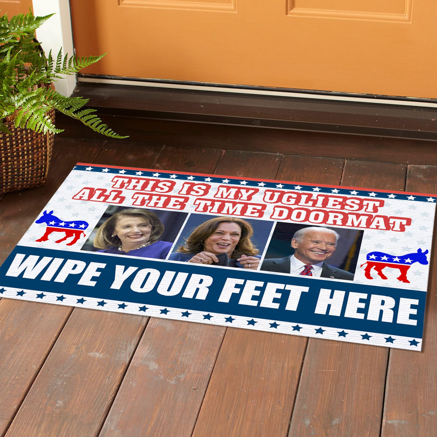 4VT. This Is My Ugliest Biden Nancy Doormat Doormat Mockup 1
