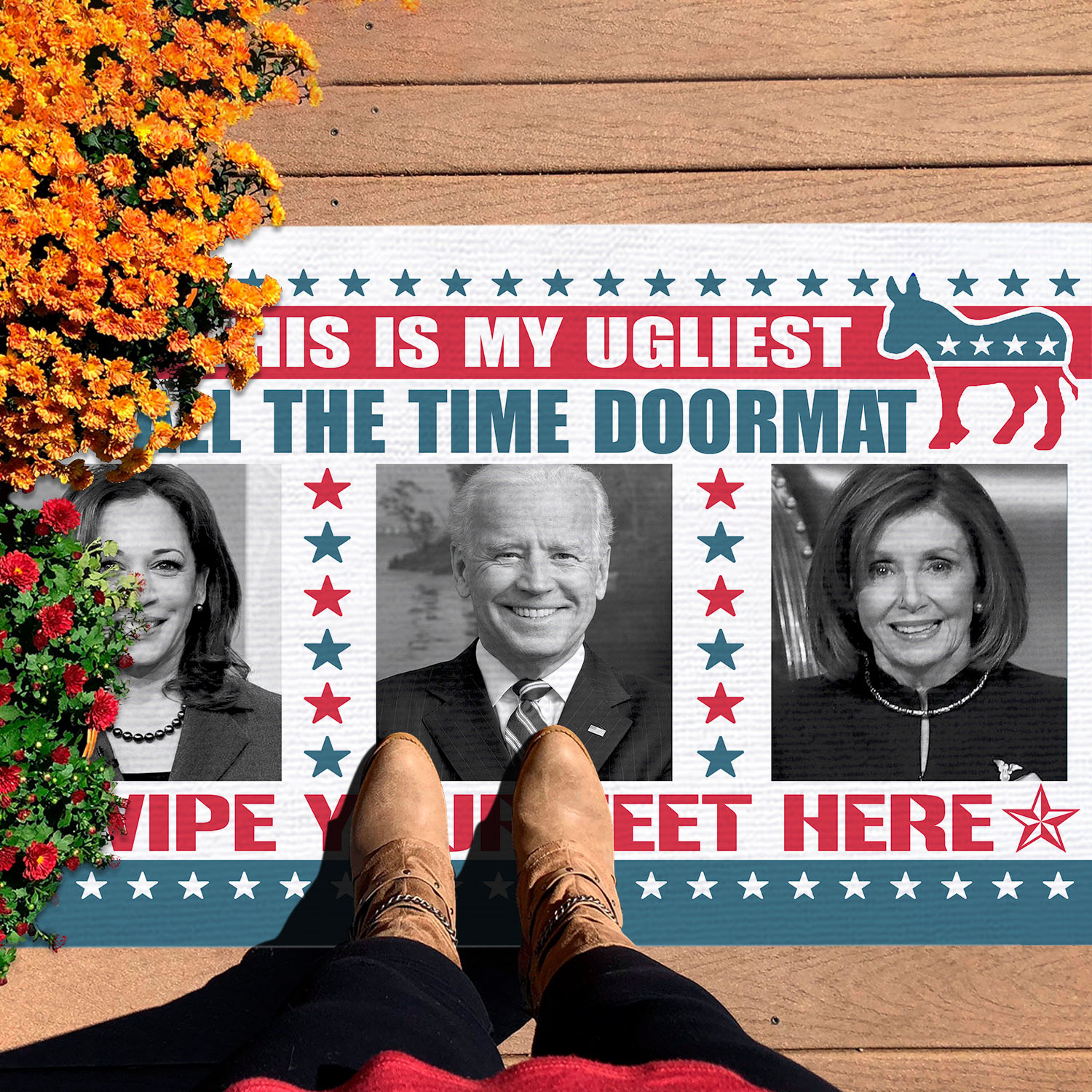 29 HG UU TIEN. Ugliest All The Time Doormat (6) Doormat mockup 7