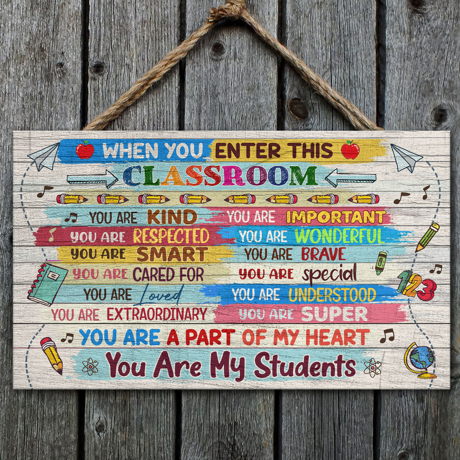 2VT. When You Enter This Classroom Sign Mockup 1