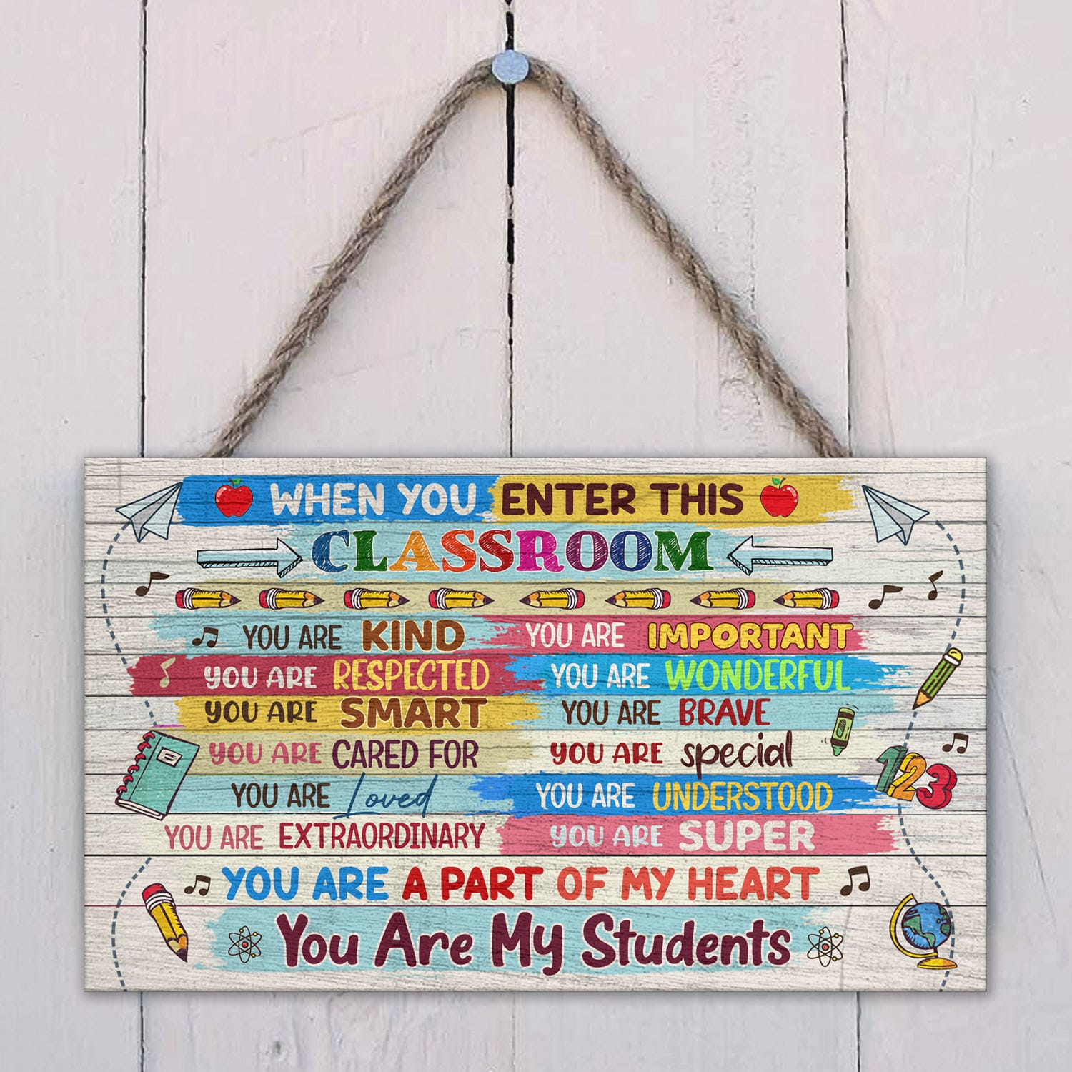 2VT. When You Enter This Classroom Sign Mockup 2