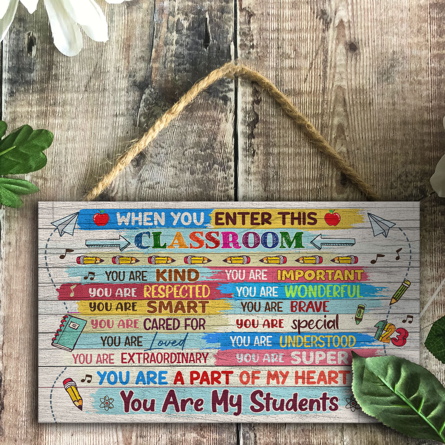 2VT. When You Enter This Classroom Sign Mockup 4