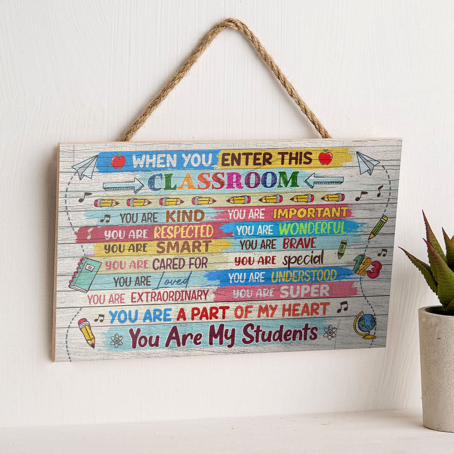 2VT. When You Enter This Classroom Sign Mockup 6