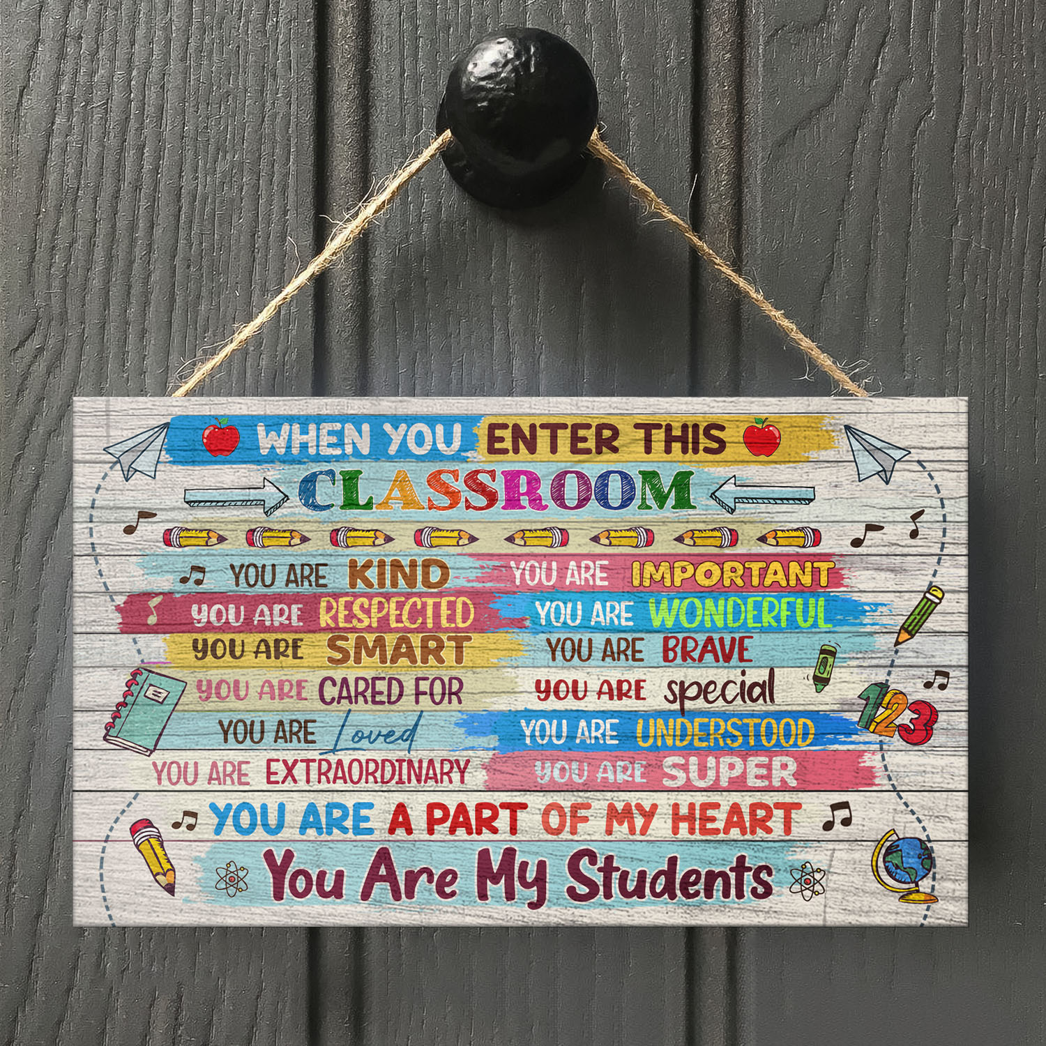 2VT. When You Enter This Classroom Sign Mockup 8