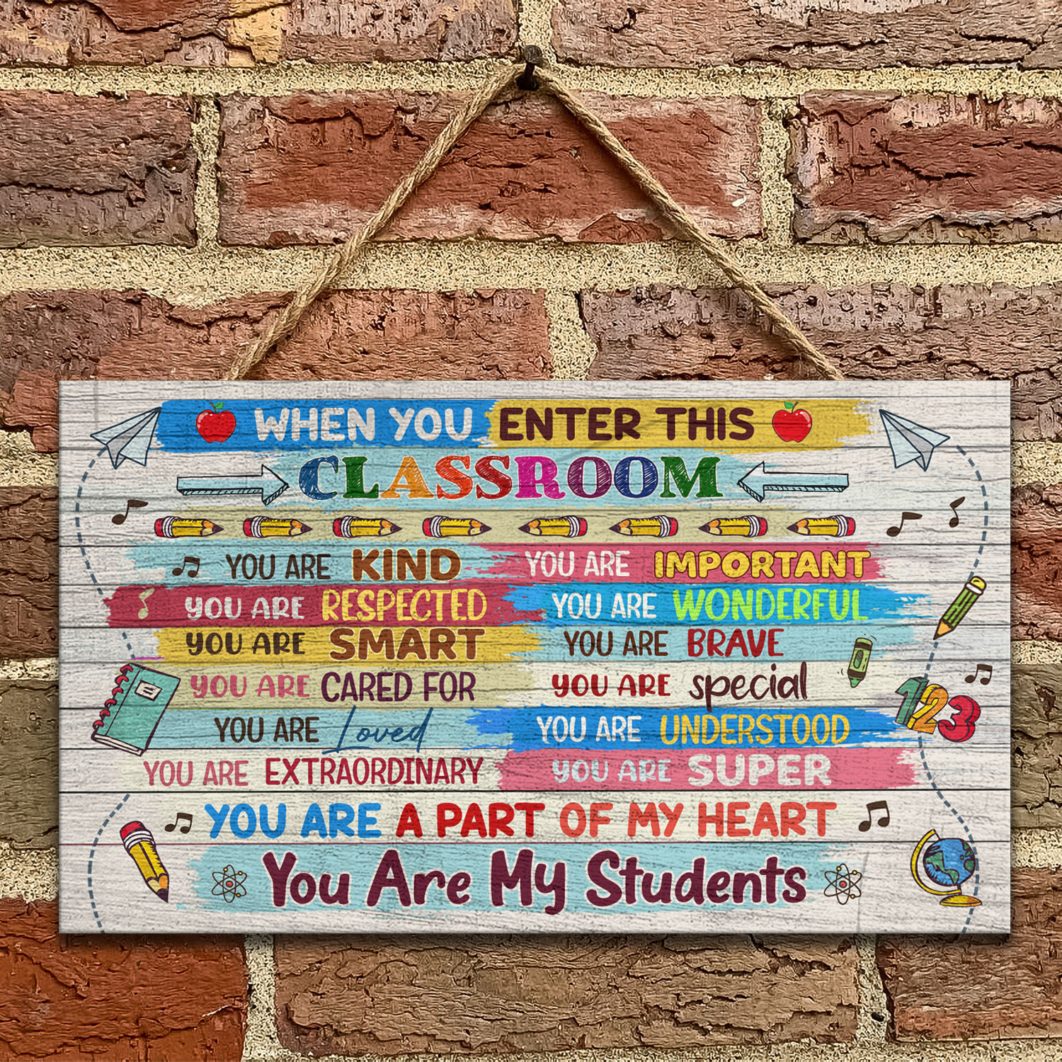 2VT. When You Enter This Classroom Sign Mockup 9