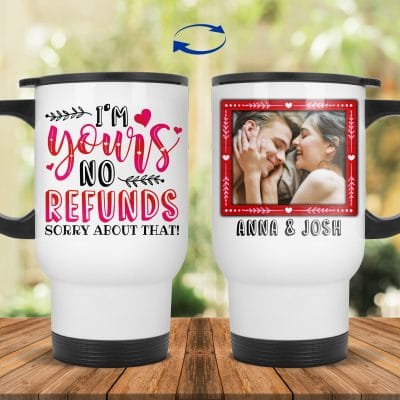 14 oz. White Travel Mug