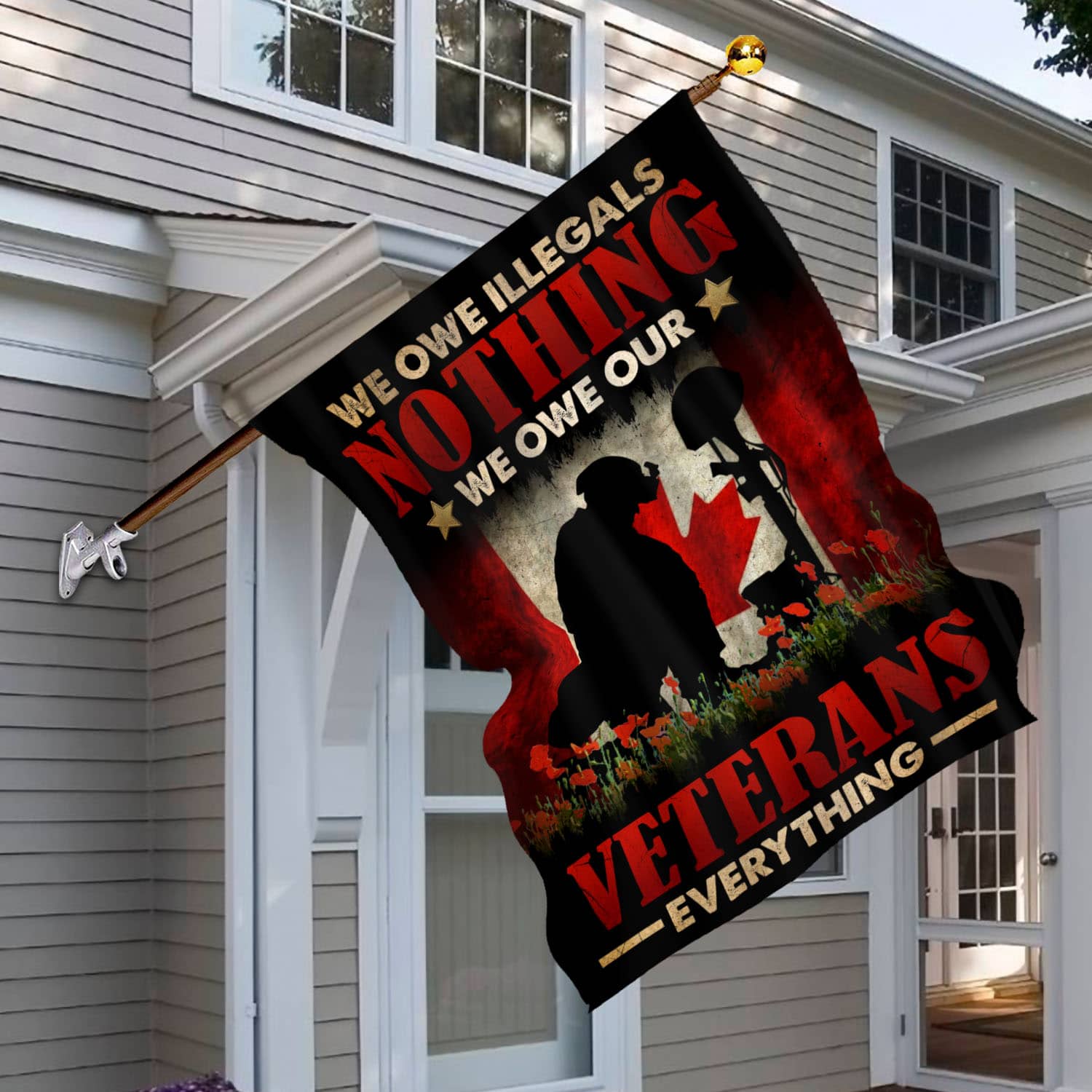 2O. Veterans Everything-30x40 House Flag Mockup 6