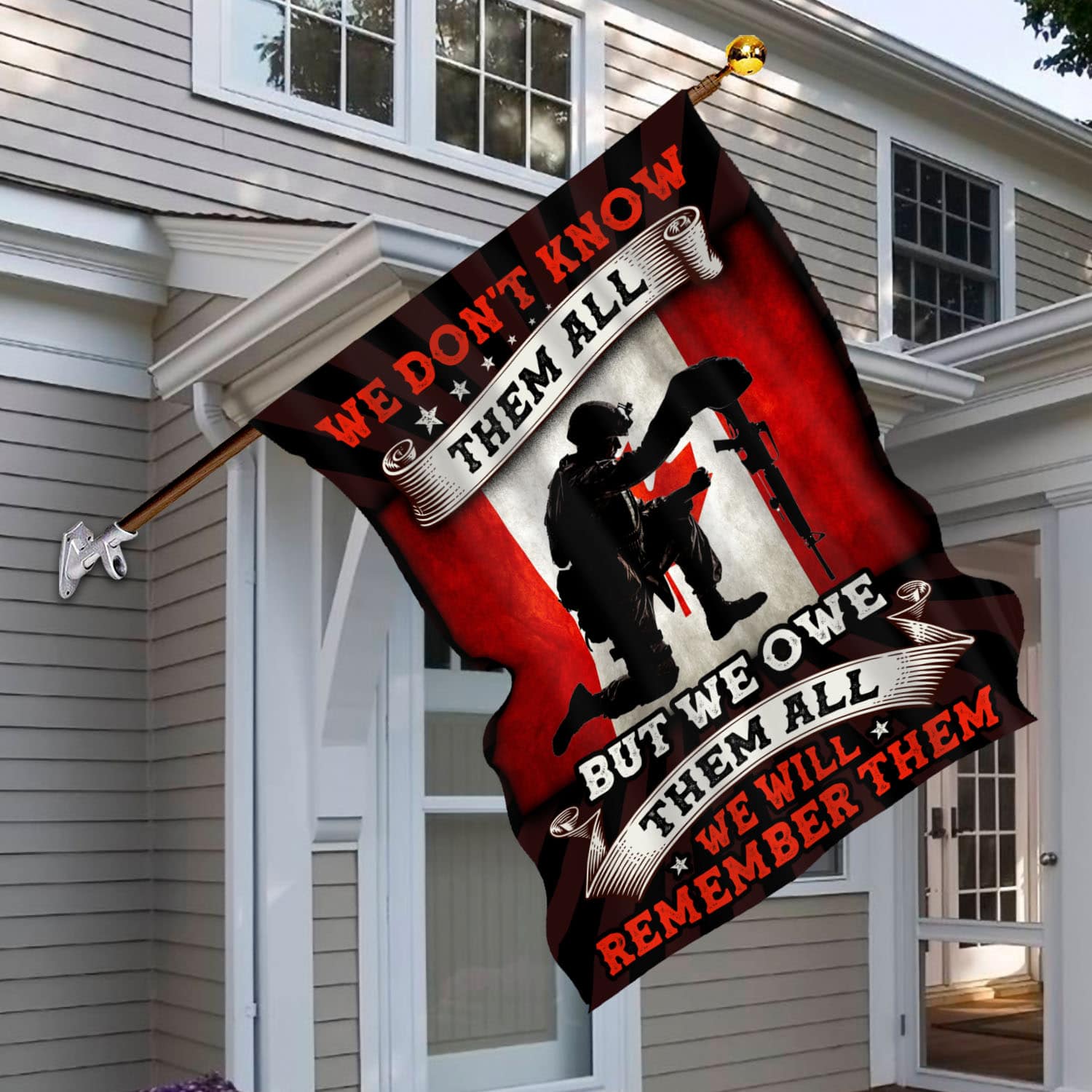 3O. Remember Them-Size 30x40 House Flag Mockup 6