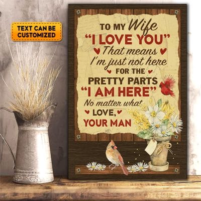 Personalized To My Wife I Am Here No Matter What Cardinal Couple Canvas Prints - Unframed Poster Wall Art