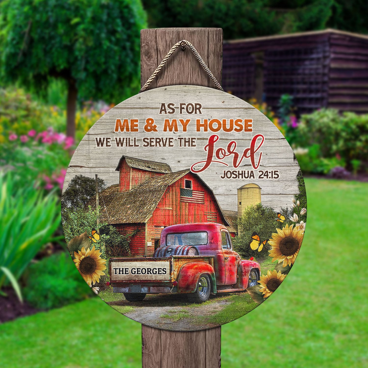 5O. Serve The Lord (Sample Design 1) Door Sign Mockup 2