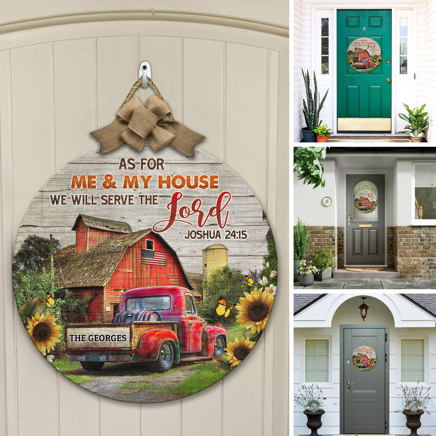 5O. Serve The Lord (Sample Design 1) Door Sign Mockup 12