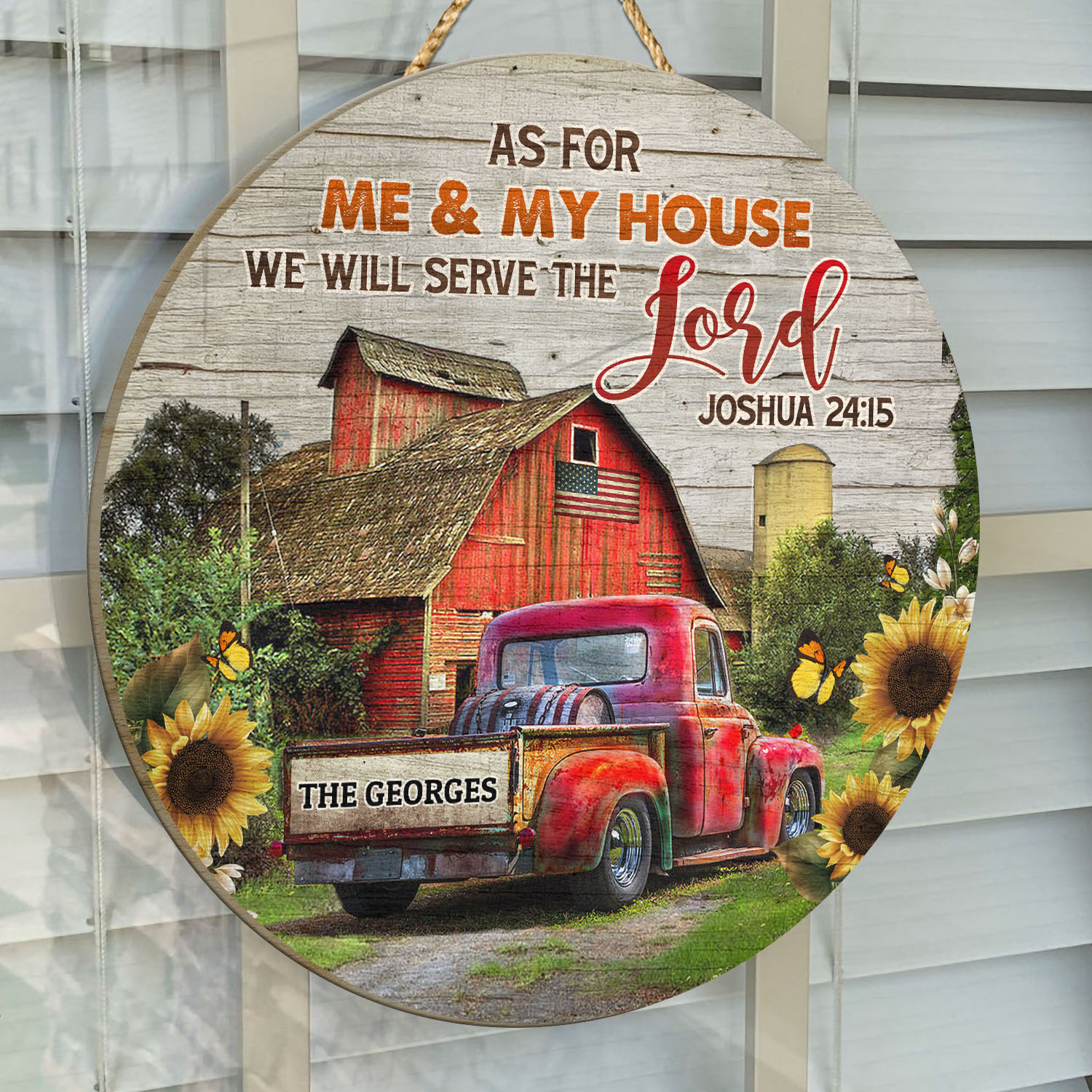 5O. Serve The Lord (Sample Design 1) Door Sign Mockup 14