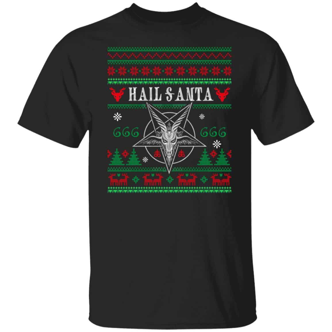 6Th. Hail Santa (6), Black, Unisex T-Shirt