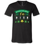 1Th. Periodically I'm Irish tee, Black, V-Neck T-Shirt