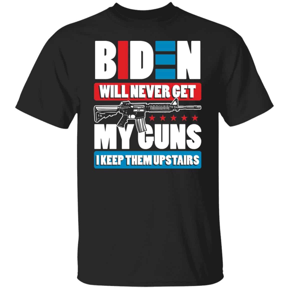 2Th. Biden Never Get My Guns, Black, Unisex T-Shirt