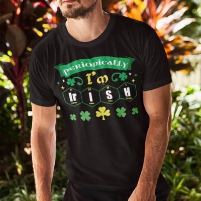Alternative view of Periodically Table Celtic I'm Irish T-Shirt - V-Neck Shirt