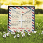 Valentines Gifts for Him to My Man the Day I Met You I Found My Missing Piece Artisan Crafted Cross Necklace