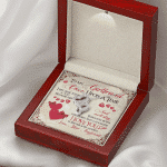 To My Girlfriend Once Upon A Time I Became Yours and You Became Mine Love You Forever Double Hearts Pendant Necklace