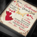 To My Girlfriend Once Upon A Time I Became Yours and You Became Mine Love You Forever Scripted Love Pendant Necklace