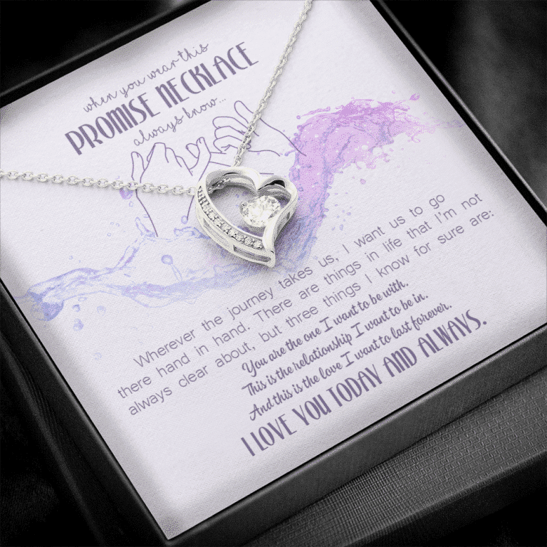 When You Wear This Promise Necklace Forever Love Pendant Necklace - Jewelry Gifts For Her Girlfriend Wife