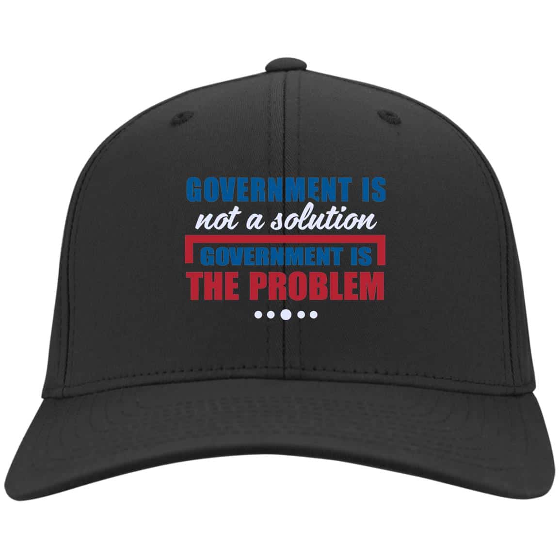 4VT. Government Is The Problem, Black, Twill Cap 4VT. Government Is The Problem, Black, Twill Cap