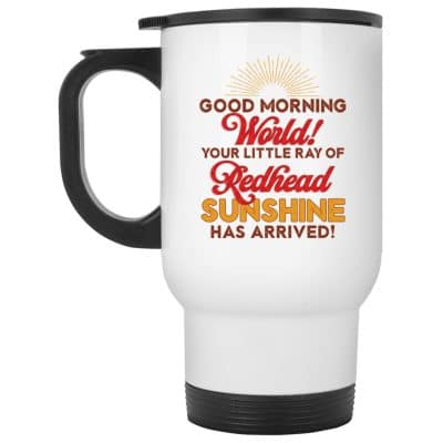 14 oz. White Travel Mug
