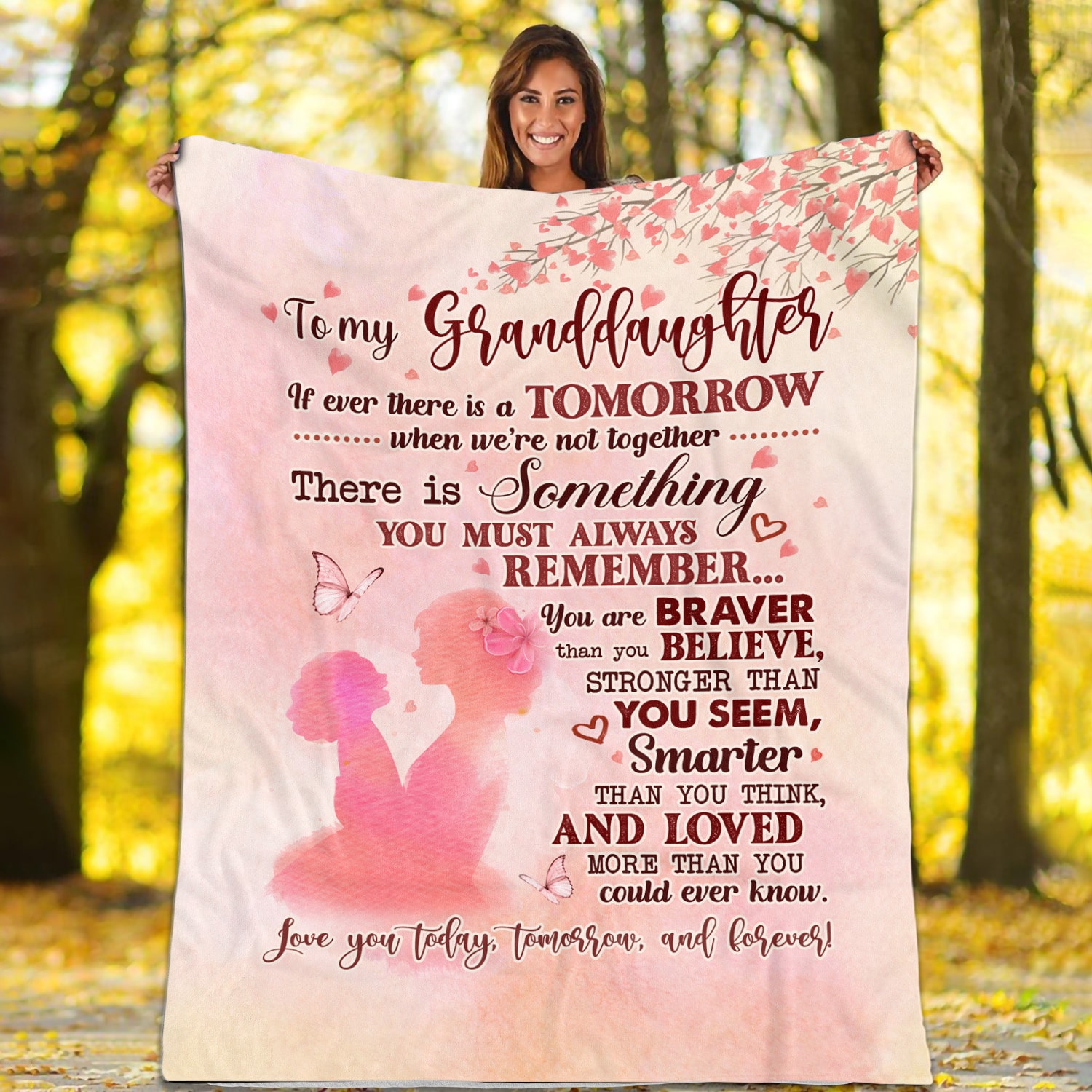 2. To My Granddaughter Blanket Mockup 1