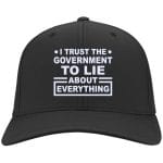 2VT. I Trust The Government Hat, Black, Twill Cap