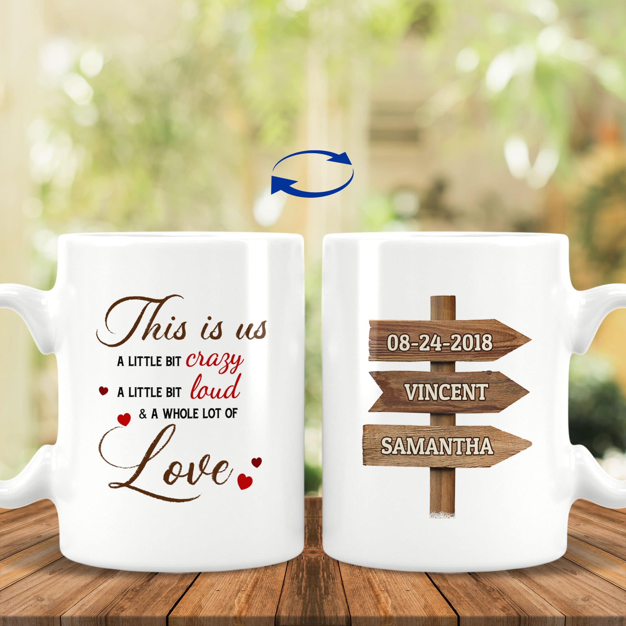 6VT. This Is Us A Little Bit Crazy Mug (Sample Design 2) 15 OZ White Mug