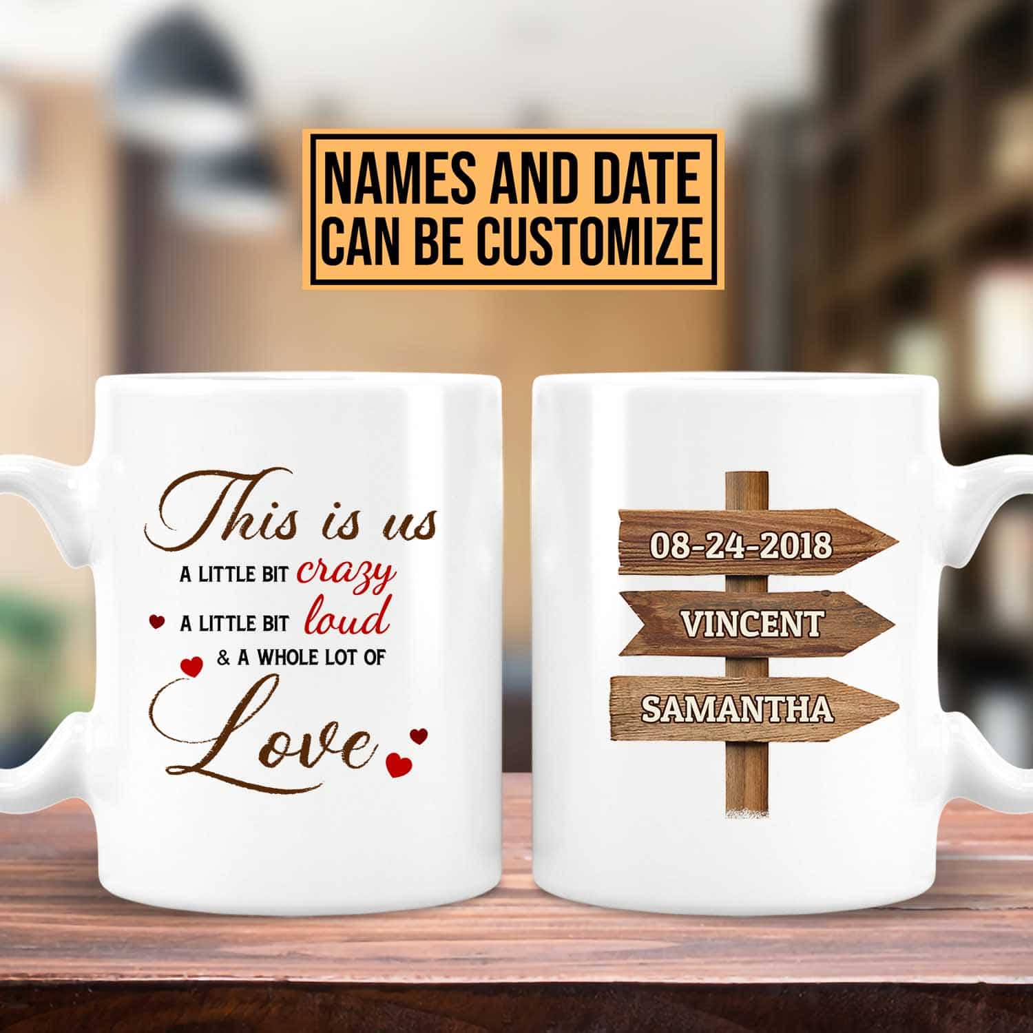 6VT. This Is Us A Little Bit Crazy Mug mk3