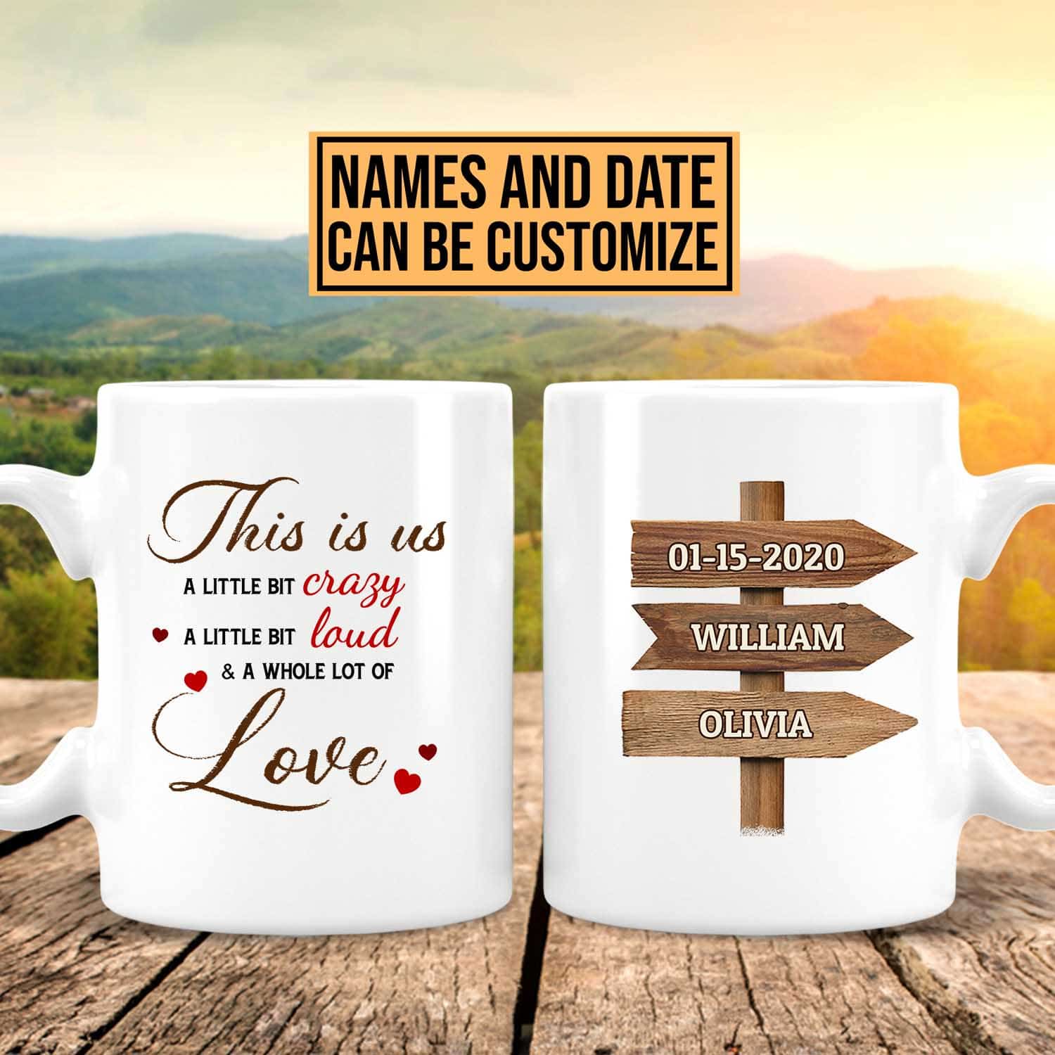 6VT. This Is Us A Little Bit Crazy Mug mk1