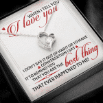 When I Tell You I Love You I Don't Say It out Of Habit or To Make Conversation Forever Love Pendant Necklace