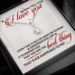 When I Tell You I Love You I Don't Say It out Of Habit or To Make Conversation Alluring Beauty Necklace