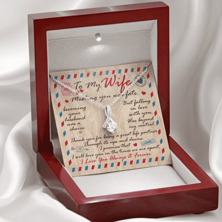 Husband to My Wife Meeting You Was Fate Becoming Your Husband Was a Choice Alluring Beauty Necklace