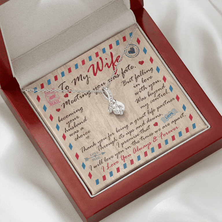 Husband to My Wife Meeting You Was Fate Becoming Your Husband Was a Choice Alluring Beauty Necklace