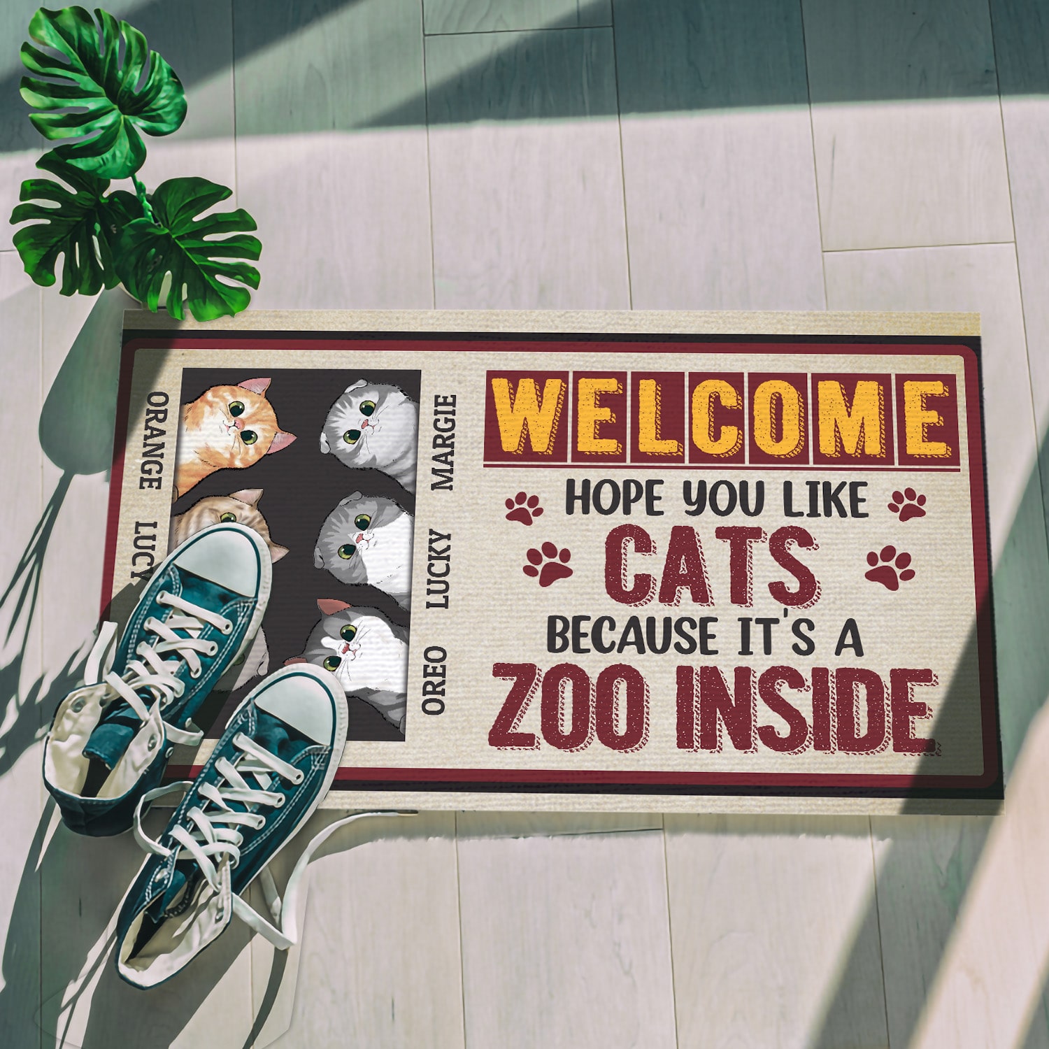 1O. Zoo Inside (Sample Design 6) Doormat mockup 5