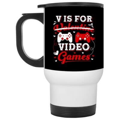 14 oz. White Travel Mug