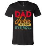 5Th. Dad Jokes (4), Black, V-Neck T-Shirt