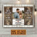 Personalized Photo We Fall In Love By Chance Canvas Prints - Custom Gifts For Her Him Couples Anniversary